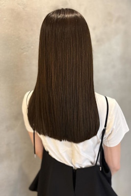 髪質改善カラー／グレージュ