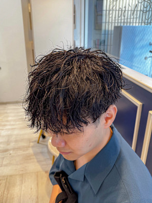 波巻きパーマ