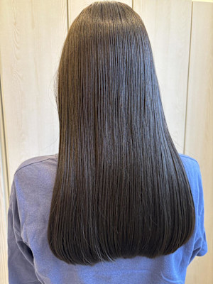 髪質改善ストレート/サラ艶ロング/ワンレン