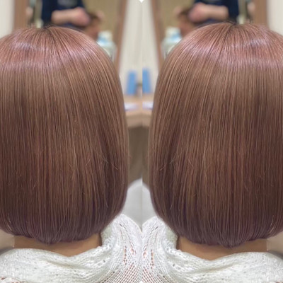 まとまり重視のボブスタイル