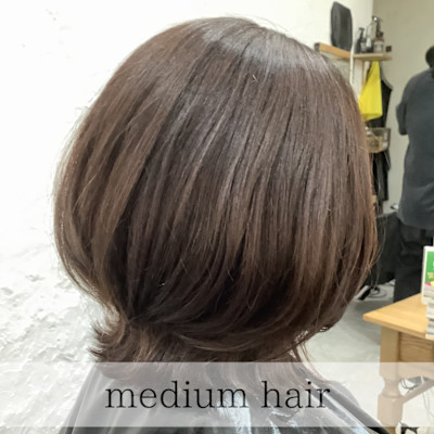 お客様スタイル 白髪も染まるグレージュカラー