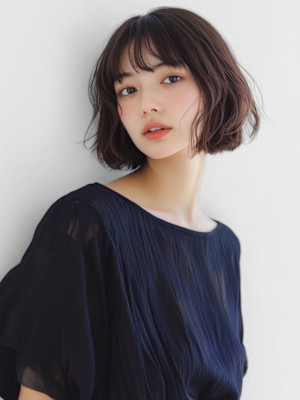 【feliceMICHI山口智也】ブラウンベージュ ミニボブ