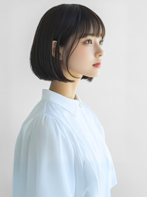 【feliceMICHI山口智也】丸みボブ ダークアッシュ