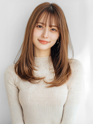 【feliceMICHI平田雅美】レイヤーカット ベージュ