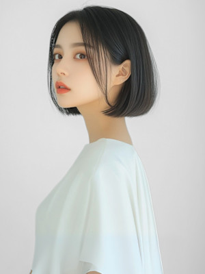 【feliceMICHI平田雅美】丸みボブ ダークアッシュ