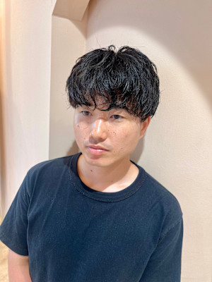 メンズパーマ風マッシュ