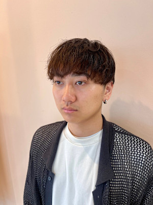 メンズパーマ風マッシュ