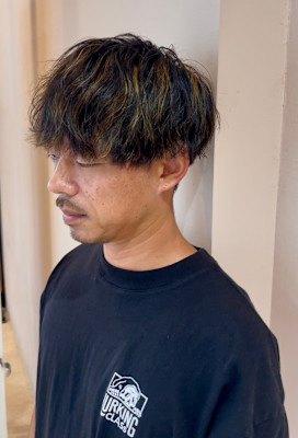 メンズパーマハイライト