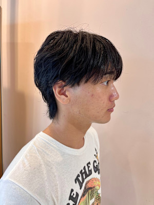 メンズ毛流れマッシュ