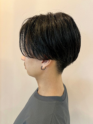 メンズ毛流れセンターパート