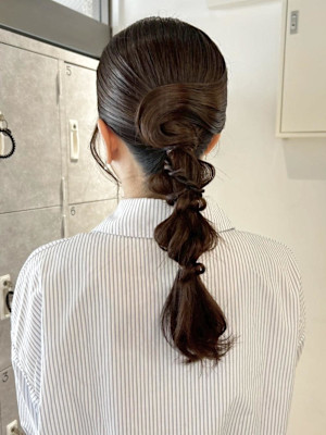 『hinari』ヘアセット/編みおろし/ナチュラル個性ヘア