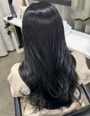 黒髪ワンホンレイヤー