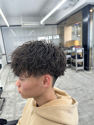 王道マッシュ＋ツイストスパイラルパーマ