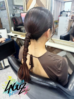 【ヘアセット】タイト編みほうきヘア /茅ヶ崎ヘアセット/早朝
