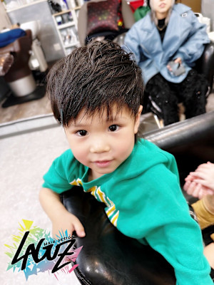 個性的でおしゃれなキッズウルフカット 茅ケ崎 キッズカット