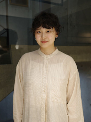 【田中結】マッシュショート　パーマ　ふわふわ