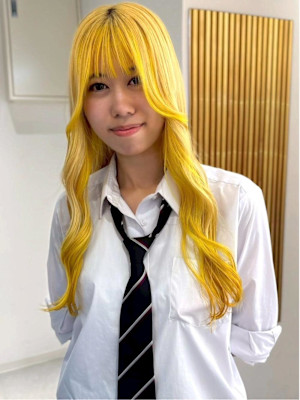 （asuna）高校生カラー/ハイトーンカラー/イエロー