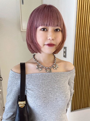 （rizu)ハイトーンボブ/ピンク