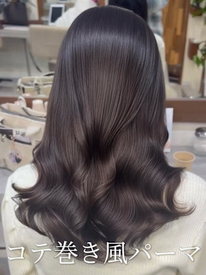 #韓国風パーマ#コテ巻き風パーマ #パーマロング#韓国へア