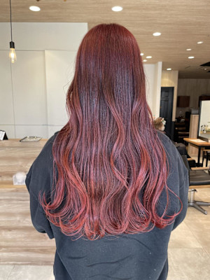 ブリーチなしダブルカラー/レッドカラー