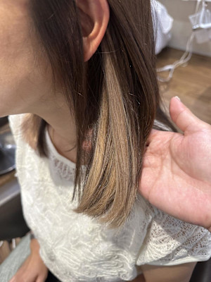 エクステで作るいインナーカラー