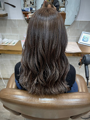 【CRESCENDO】アッシュグレー×ハイライトカラー