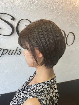 【CRESCENDO】ショートボブ×オリーブグレージュ