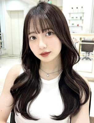 イメチェン髪質改善小顔美髪韓国風巻き前髪顔周りヘア