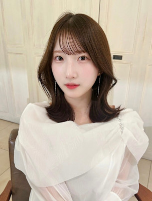 イメチェン髪質改善小顔美髪韓国風巻き前髪顔周りヘア