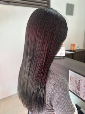 ブリーチあり透明感カラー