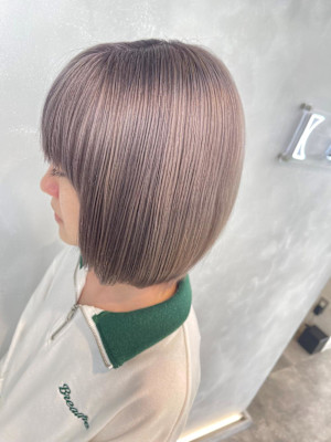 シルバーベージュ/タッセルボブ/ブリーチ２回必須