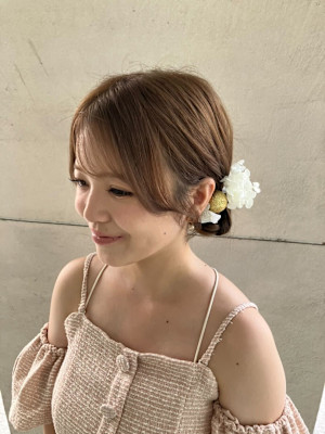 【かしゅう】ツインお団子スタイル/結婚式ヘアアレンジ