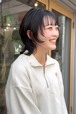 可愛さのあるショートウルフ