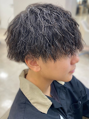 銀座メンズパーマ波巻きシャドウパーマツイストスパイラル無造作