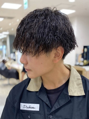 銀座メンズパーマ波巻きシャドウパーマツイストスパイラル無造作