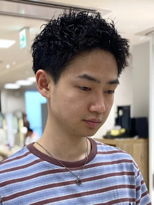 銀座メンズパーマ波巻きシャドウパーマツイストスパイラル無造作