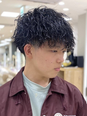 銀座メンズパーマ波巻きシャドウパーマツイストスパイラル無造作