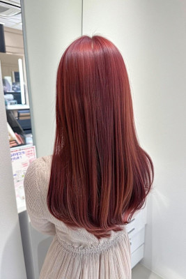 透明感カラー/ブリーチなしWカラー/髪質改善/伊勢原