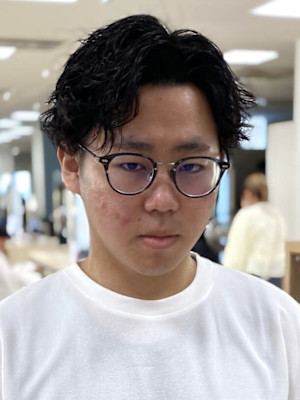 銀座メンズパーマ波巻きシャドウパーマツイストスパイラル無造作