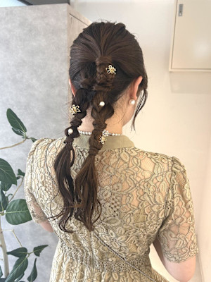 【Nanaka】ツイン編みおろし/お呼ばれヘアセット