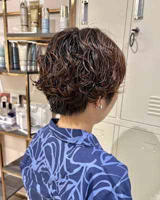 ショート×パーマ×マッシュショート×前髪あり×横浜