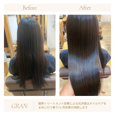 お客様髪質改善データ1909（酸熱トリートメント）