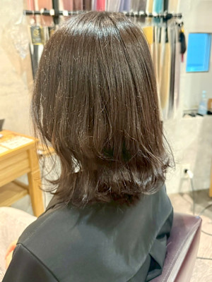 透明感◎ゆるふわミディアムボブ