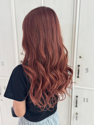 オレンジカラー／シールエクステ