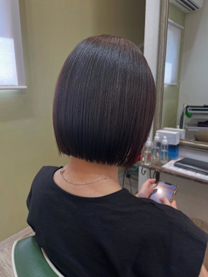 ブラウン/お洒落カラー/ミニボブ