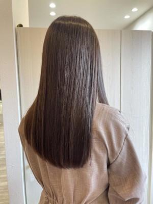 秋色/ストレートヘア/艶ヘア