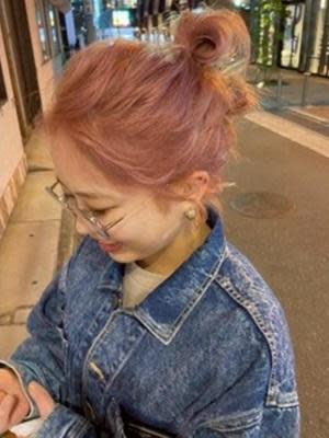 #チェリーブラウン　#ブリーチカラー