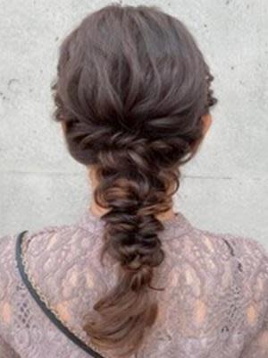 #編み込みヘア　#パーティヘア
