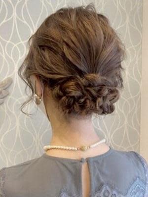 #シニヨン #お呼ばれヘア