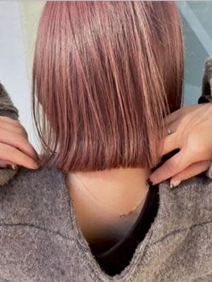 #バイオレットアッシュ　#切りっぱなしボブ